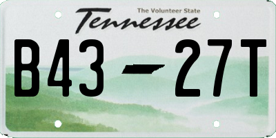 TN license plate B4327T
