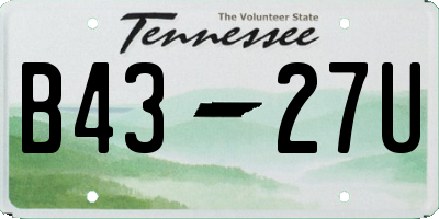TN license plate B4327U