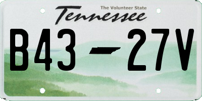 TN license plate B4327V