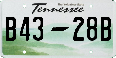 TN license plate B4328B