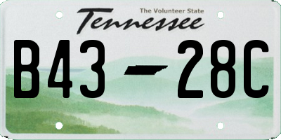 TN license plate B4328C