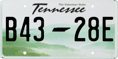 TN license plate B4328E
