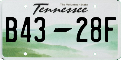 TN license plate B4328F