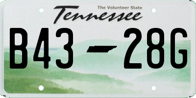 TN license plate B4328G