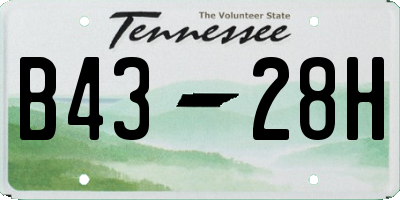 TN license plate B4328H