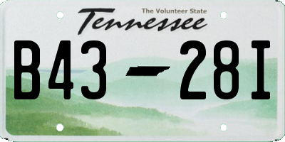 TN license plate B4328I