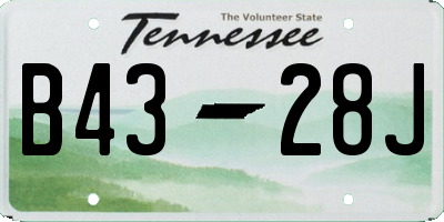 TN license plate B4328J