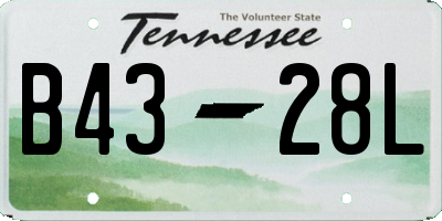 TN license plate B4328L