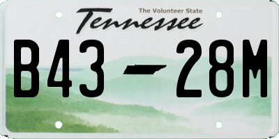 TN license plate B4328M