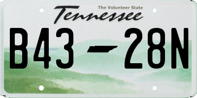 TN license plate B4328N