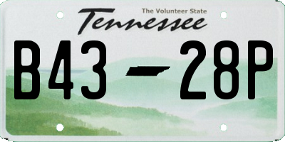 TN license plate B4328P