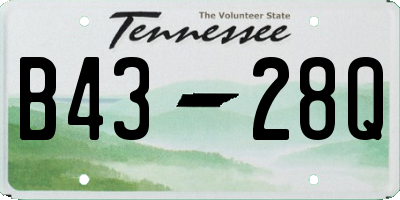 TN license plate B4328Q