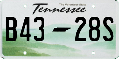 TN license plate B4328S