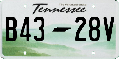 TN license plate B4328V
