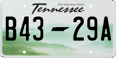 TN license plate B4329A
