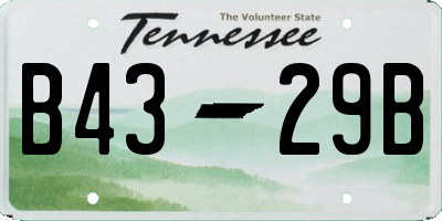 TN license plate B4329B