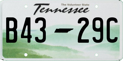TN license plate B4329C
