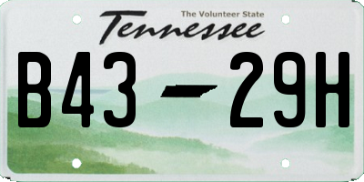 TN license plate B4329H