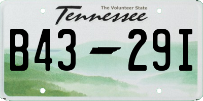 TN license plate B4329I