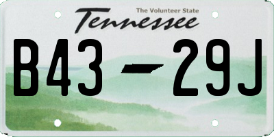 TN license plate B4329J