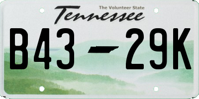 TN license plate B4329K