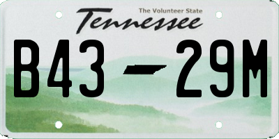 TN license plate B4329M