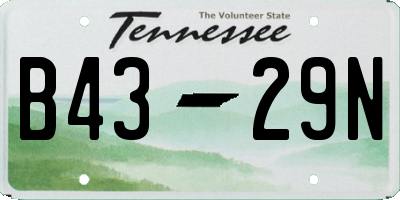 TN license plate B4329N