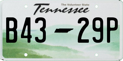 TN license plate B4329P