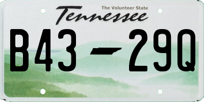 TN license plate B4329Q