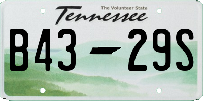 TN license plate B4329S