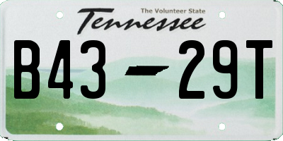 TN license plate B4329T