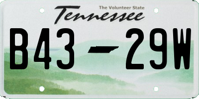 TN license plate B4329W