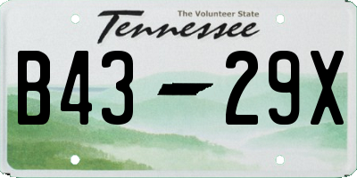 TN license plate B4329X