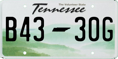 TN license plate B4330G