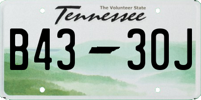 TN license plate B4330J