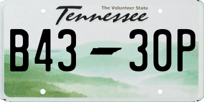 TN license plate B4330P