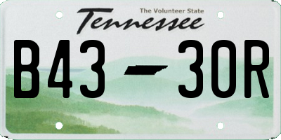 TN license plate B4330R