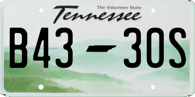 TN license plate B4330S