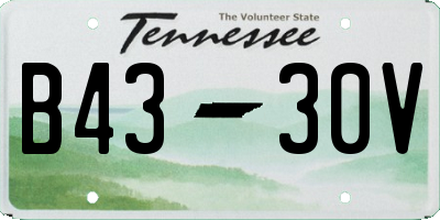 TN license plate B4330V