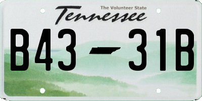 TN license plate B4331B