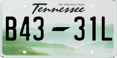 TN license plate B4331L