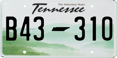 TN license plate B4331O