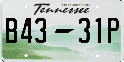 TN license plate B4331P
