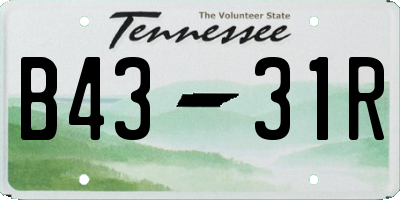 TN license plate B4331R