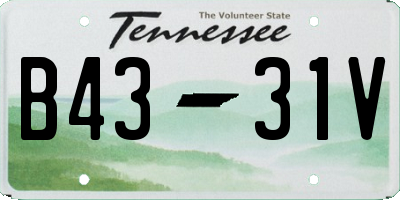 TN license plate B4331V