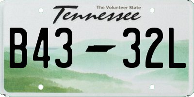 TN license plate B4332L