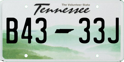 TN license plate B4333J