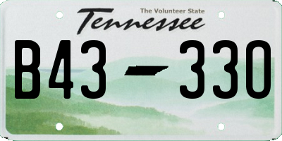 TN license plate B4333O