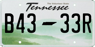 TN license plate B4333R