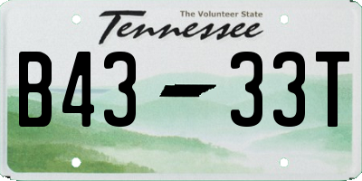 TN license plate B4333T
